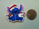 Second view of the Christmas Stitch with a Candy Cane Needle Minder