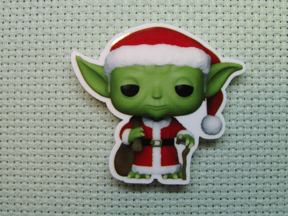 First view of the Christmas Yoda Needle Minder