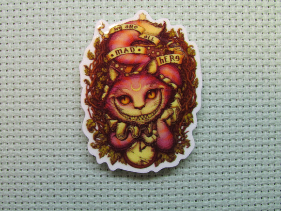 First view of the We Are All Mad Here Cheshire Cat Needle Minder