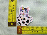 Third view of the Cute Kitty in a Teacup Dressed as a Cow Needle Minder