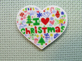 First view of the I Love Christmas Heart Needle Minder