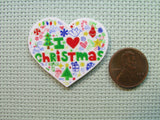 Second view of the I Love Christmas Heart Needle Minder