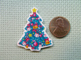 Second view of the Christmas Tree Adorned with Gifts Needle Minder