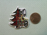 Second view of the Plaid Christmas Tree Ho Ho Ho Needle Minder