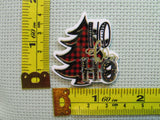 Third view of the Plaid Christmas Tree Ho Ho Ho Needle Minder