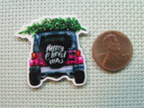 Second view of the Merry Christmas Tree Totting Jeep Needle Minder