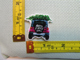 Third view of the Merry Christmas Tree Totting Jeep Needle Minder