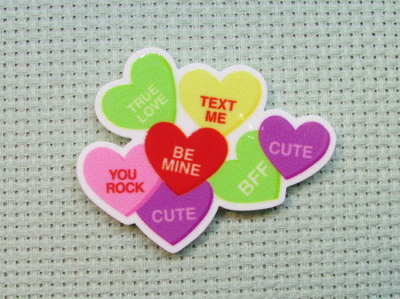First view of the Conversation Hearts Needle Minder