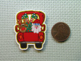 Second view of the Fun Christmas Truck Needle Minder