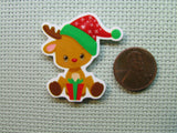 Second view of the Gift Giving Reindeer Needle Minder