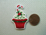Second view of the Christmas Cupcake Needle Minder