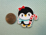 Second view of the Candy Cane Penguin Needle Minder