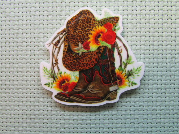 First view of the Sunflower Western Themed Needle Minder