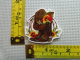 Third view of the Sunflower Western Themed Needle Minder
