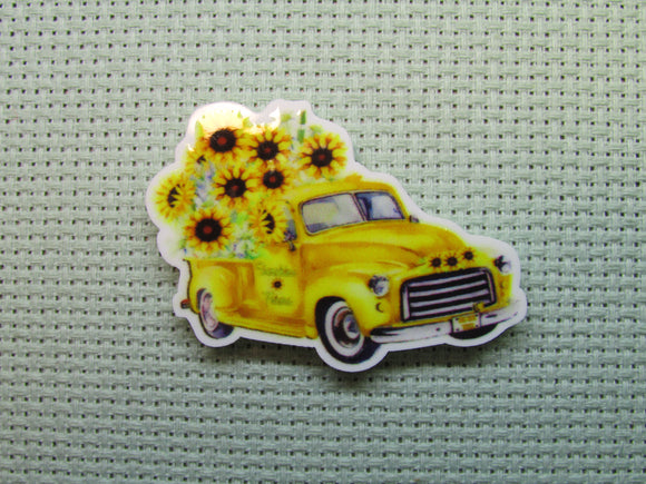 First view of the Very Yellow Sunflower Truck Needle Minder