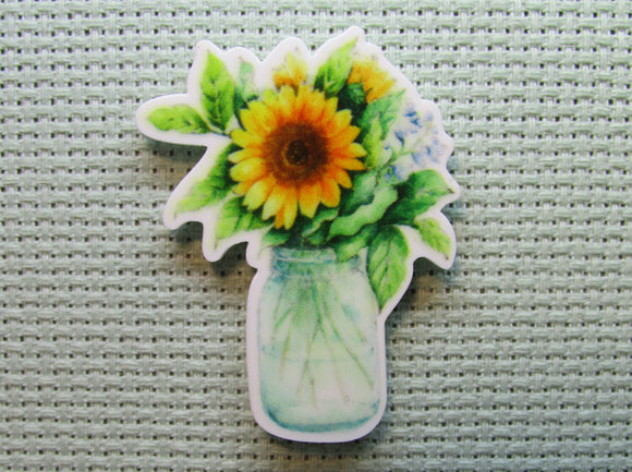 First view of the A Mason Jar of Sunflowers Needle Minder