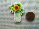 Second view of the A Mason Jar of Sunflowers Needle Minder