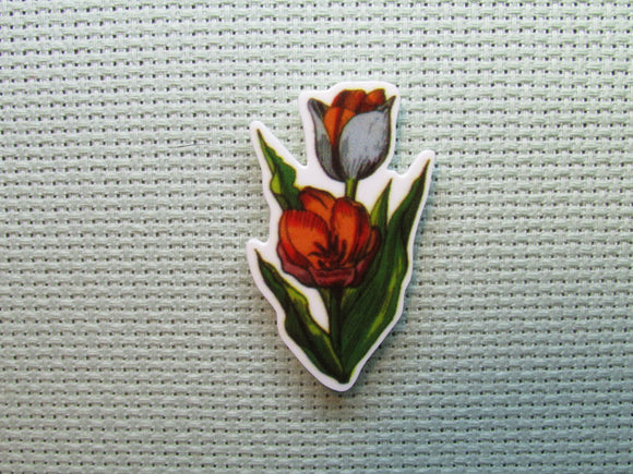 First view of the Red and White Tulips Needle Minder
