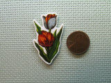 Second view of the Red and White Tulips Needle Minder