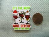 Second view of the It's the Most Wine-derful Time of the Year Needle Minder