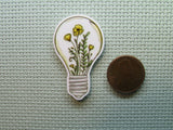 Second view of the Yellow Flowers in a Lightbulb Needle Minder