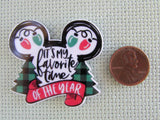 Second view of the Mouse Head Favorite Time of the Year Needle Minder