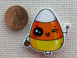 First view of Trick or Treating Candy Corn Needle Minder.