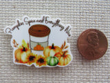 Second view of pumpkin spice and everything nice needle minder.
