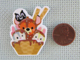 Second view of the Bambi Sundae Needle Minder