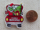 Second view of Merry Grinchmas Truck Needle Minder.