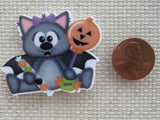 Second view of Playful Bat with Candy Treats Needle Minder.