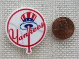 Second view of Yankees Baseball Needle Minder.