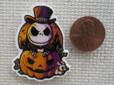 Second view of Jack with a Spooky Hat on Needle Minder