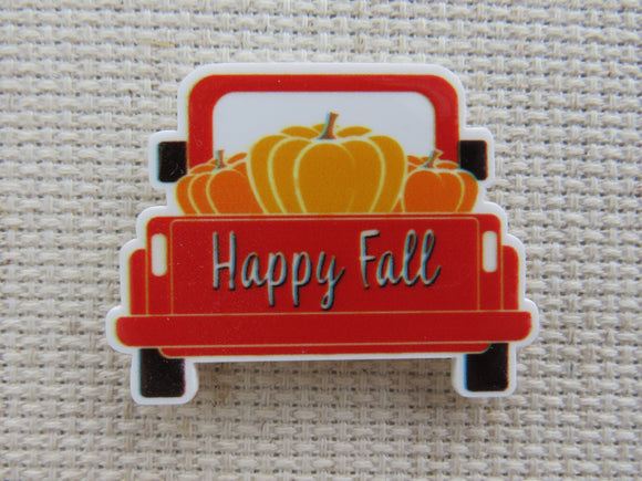 First view of Happy Fall Pumpkin Truck Needle Minder.