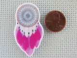 Second view of the Pink Dreamcatcher Needle Minder