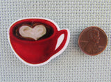 Second view of the For the Love of Coffee/Cocoa Needle Minder