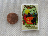 Second view of Witchy Halloween Scene Needle Minder.