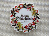 First view of Merry Christmas and A Happy New Year Wreath Needle Minder.