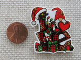 Second view of Gnome Loves Christmas Needle Minder.