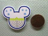 Second view of the Hanukah Mouse Head Needle Minder