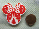 Second view of the Christmas Minnie Head with Castle Needle Minder