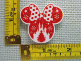 Third view of the Christmas Minnie Head with Castle Needle Minder