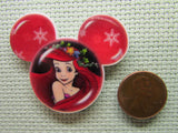 Second view of the Ariel Christmas Mouse Head Needle Minder