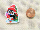 Second view of the Christmas Penguin Needle Minder
