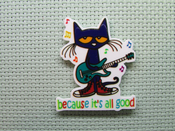First view of the Because it's All Good Black Singing Cat Needle Minder