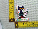 Third view of the Because it's All Good Black Singing Cat Needle Minder