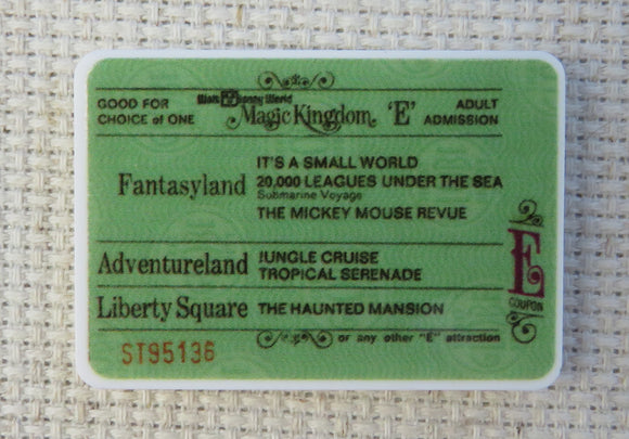 First view of Disneyland E Ticket Needle Minder.
