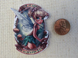 Second view of Extra Large Pixie Not All Who Wander Are Lost Needle Minder.