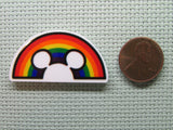 Second view of the Rainbow Mickey Head Needle Minder