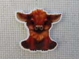 First view of Highland Cow Calf Needle Minder.